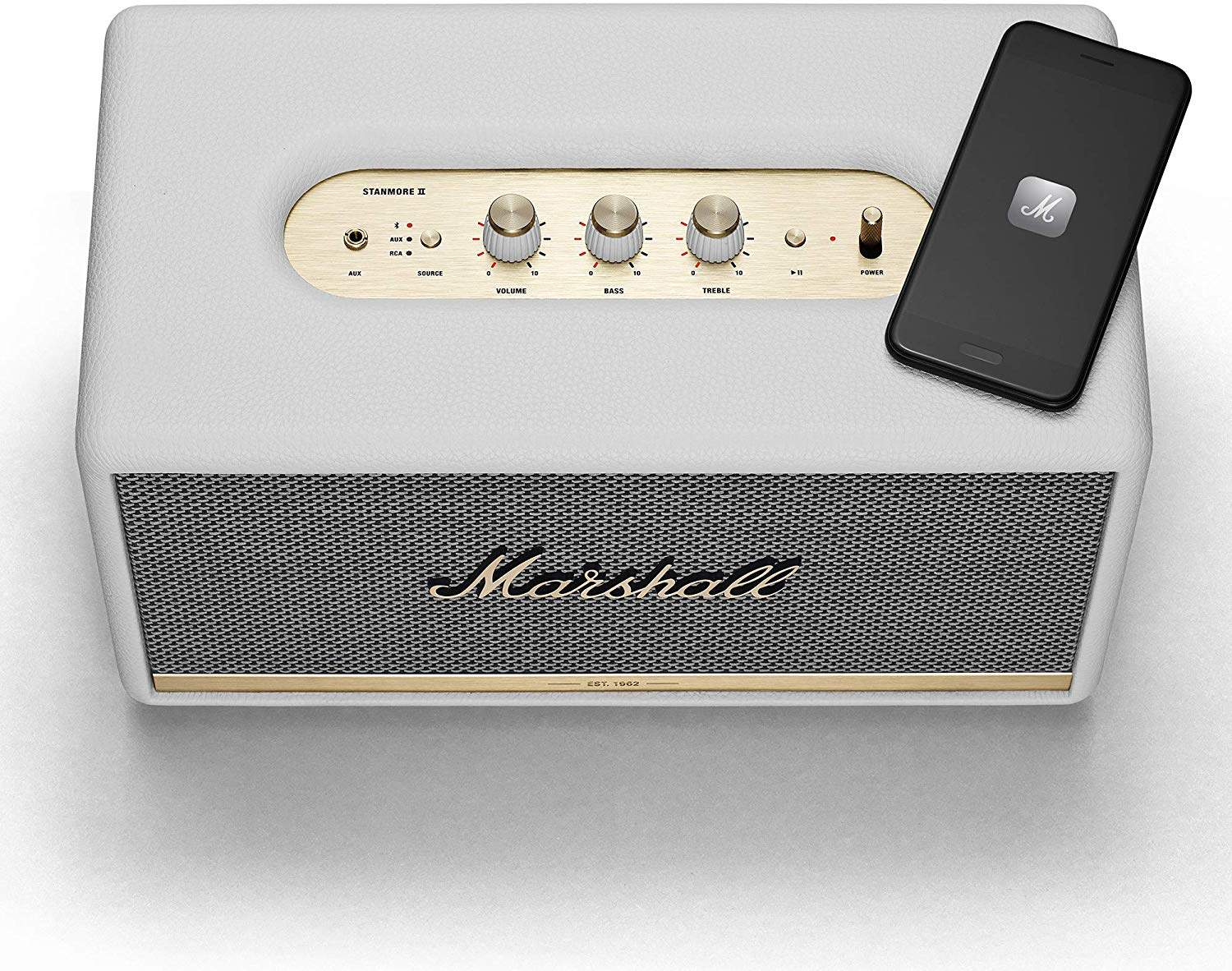Marshall Stanmore II Wireless Bluetooth Speaker (White) in