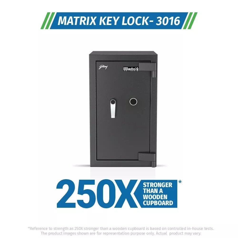 Godrej Matrix 3016 Key Lock Home Locker Safes [94 ltr] in