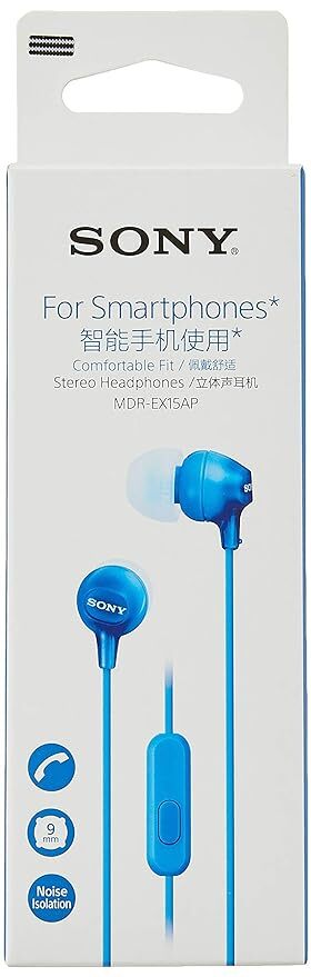 SONY In Ear Wired Headphone Blue [MDR-EX15AP] in Mumbai at ₹ 846