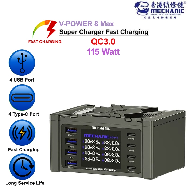 Mechanic V-Power Max Super Fast Charge PD USB Hub Port