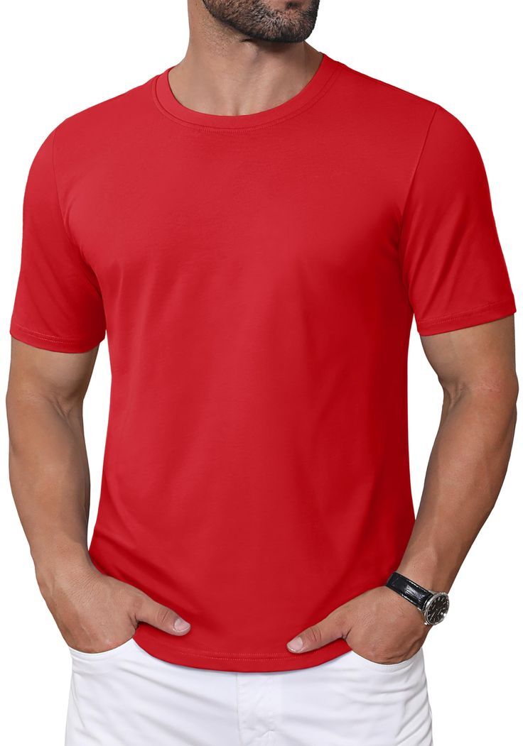 Men Cotton Red T-Shirt in Mumbai at ₹ 150 ₹ 450 Pc by Virat