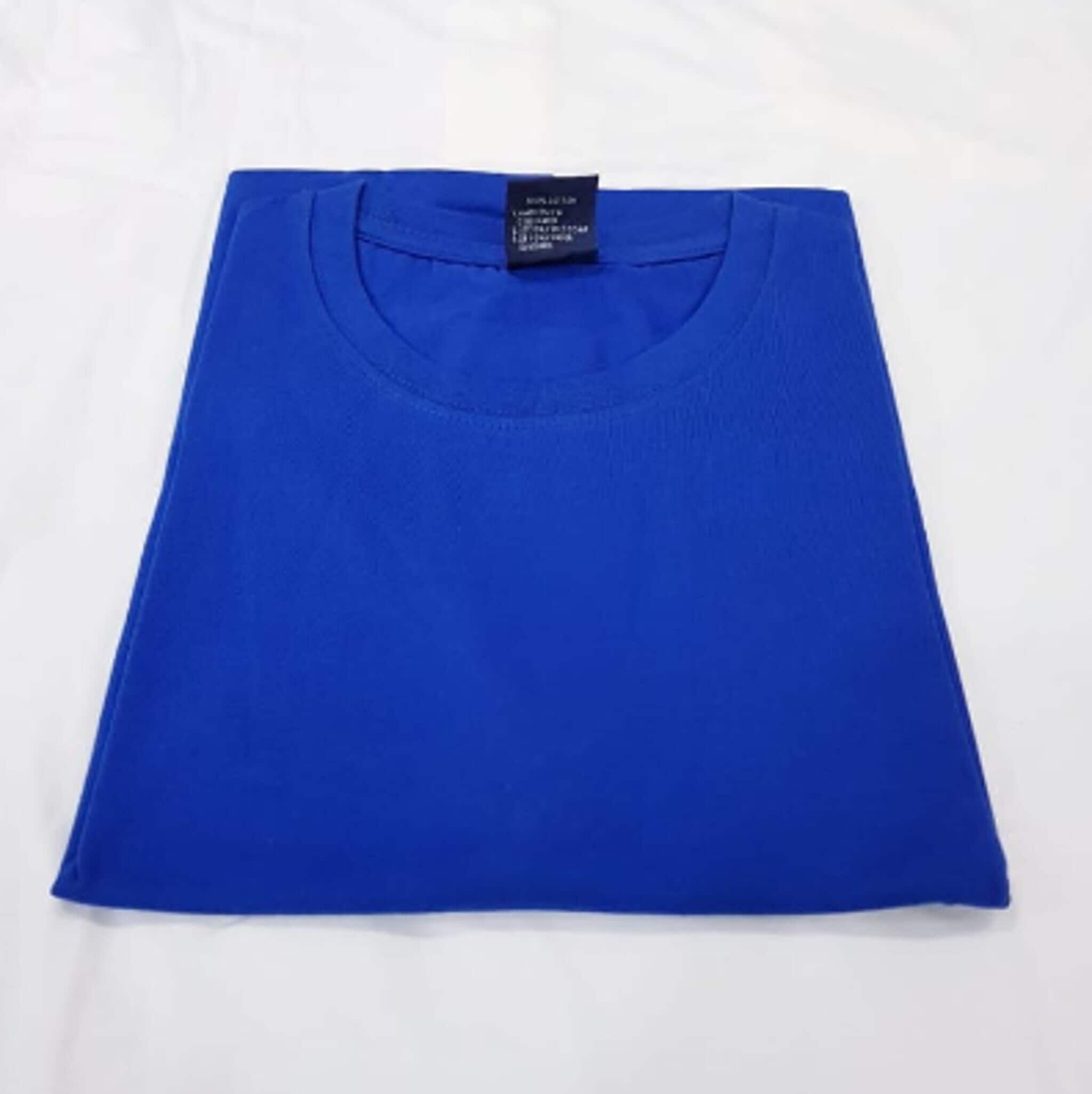 Blue Corner Plain Royal Blue Tshirt Blue Corner Round Neck T-Shirt