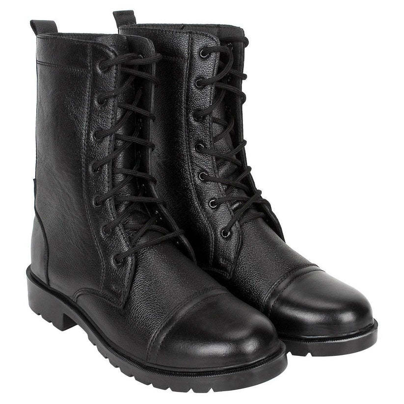 Men Leather Army Boot Black in Agra at ₹ 650 ₹ 800 Pr by