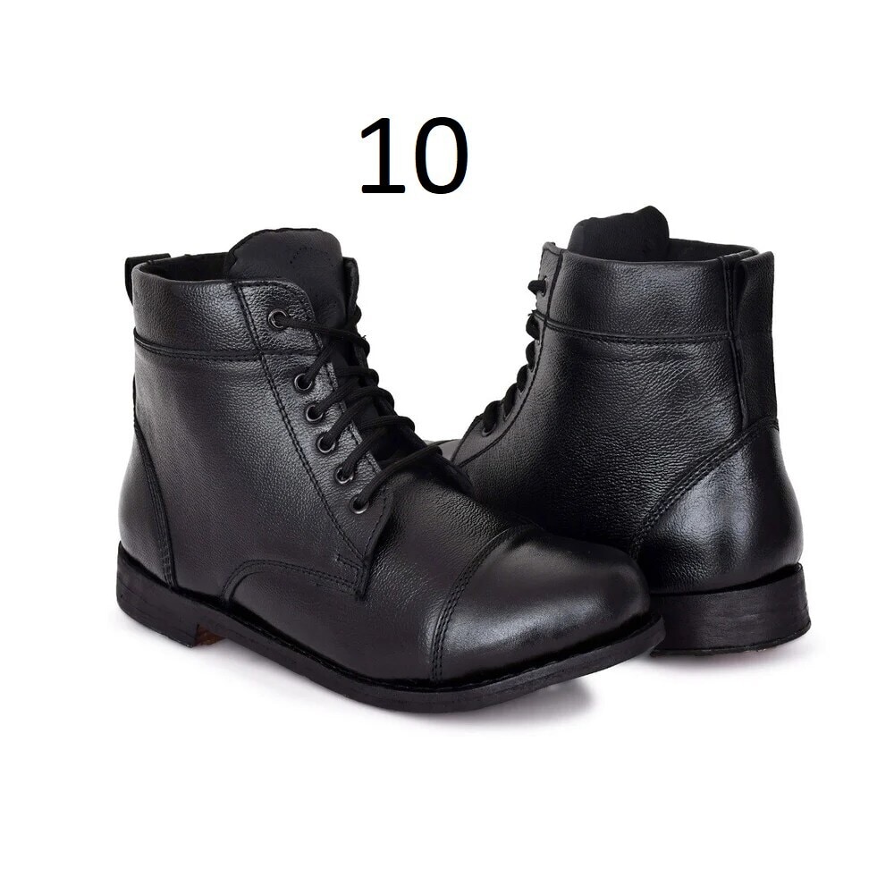 Men Leather Army Shoes Black (8) in Delhi at ₹ 300 ₹ 600 Pr