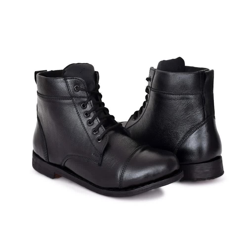 Men Leather Army Shoes Black (7) in Delhi at ₹ 300 ₹ 600 Pr