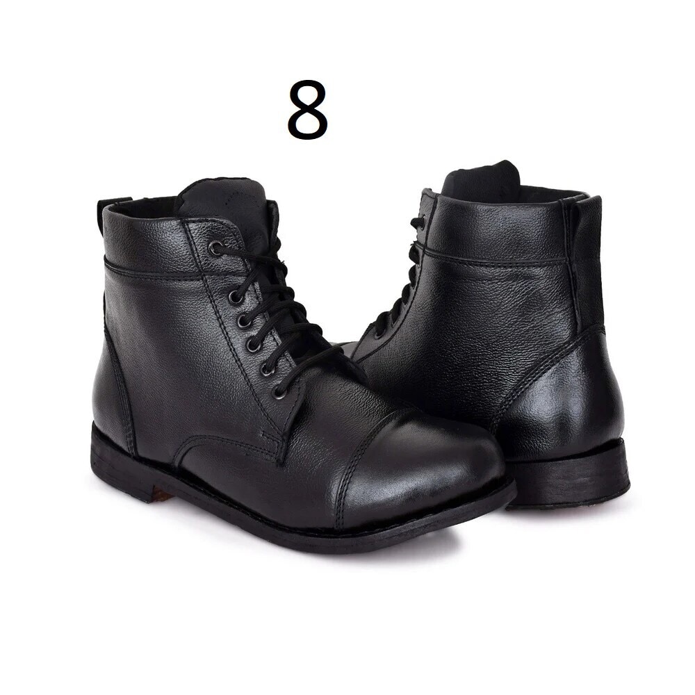 Men Leather Army Shoes Black (8) in Delhi at ₹ 300 ₹ 600 Pr