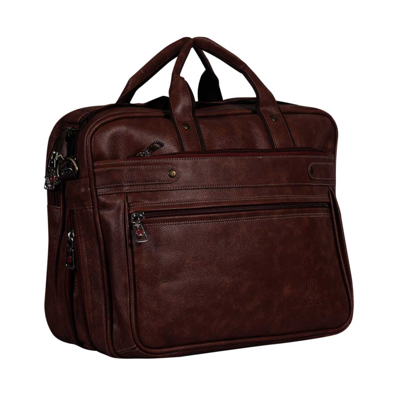 Men Leather Office Bag-Dark Brown in Delhi at ₹ 550 Pc by