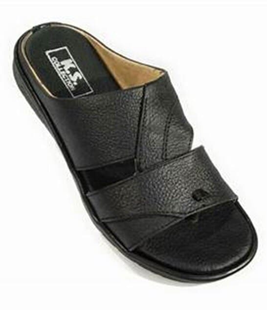 Men Leather Slipper Black 10 in Bangalore at ₹ 400 ₹ 700 Pr