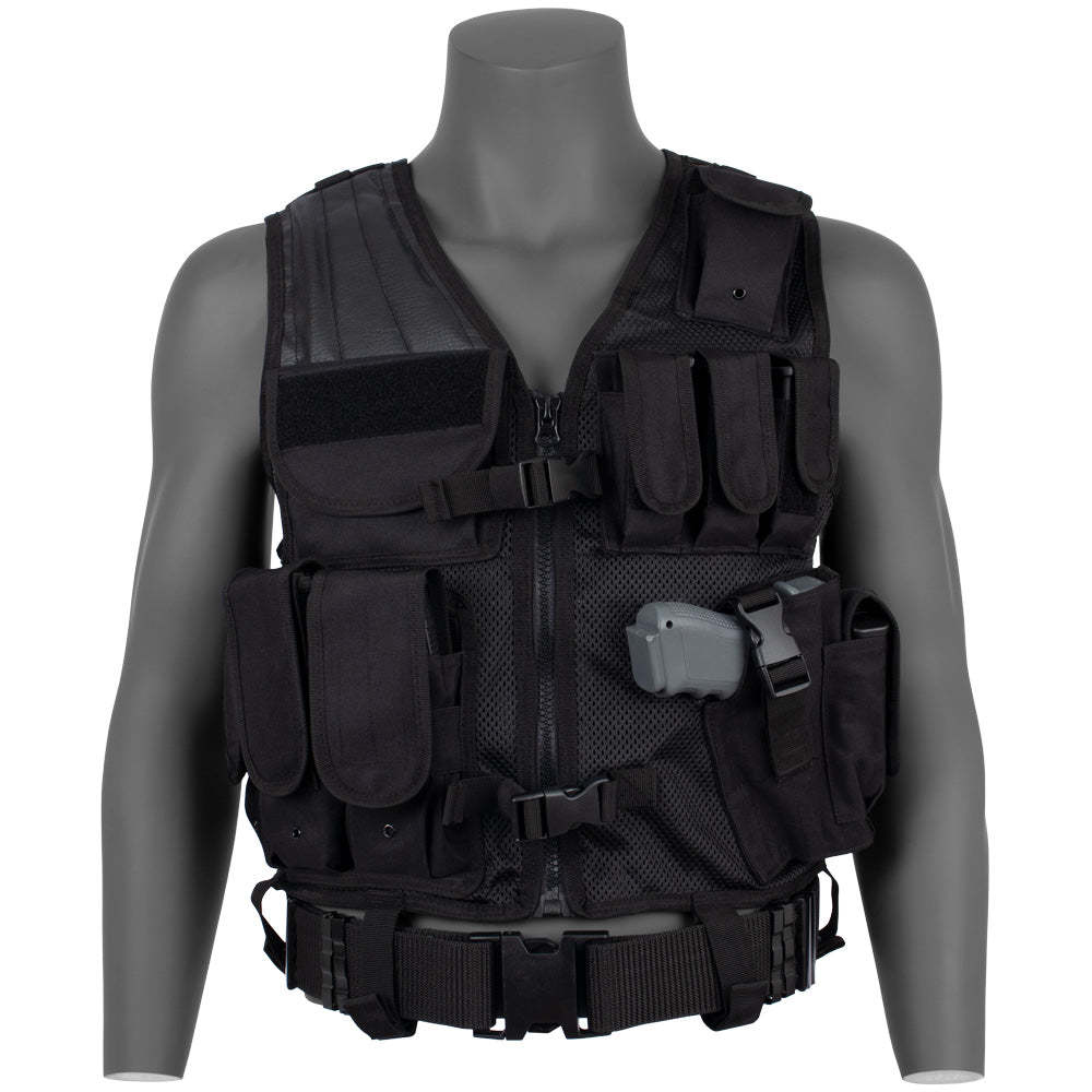 Mens Black Tactical Vest Bulletproof Size S Nylon in Faridabad at