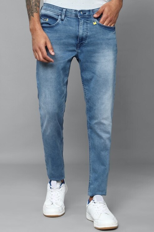 Men's Classic Solid Blue Denim Jeans Pant in Delhi at