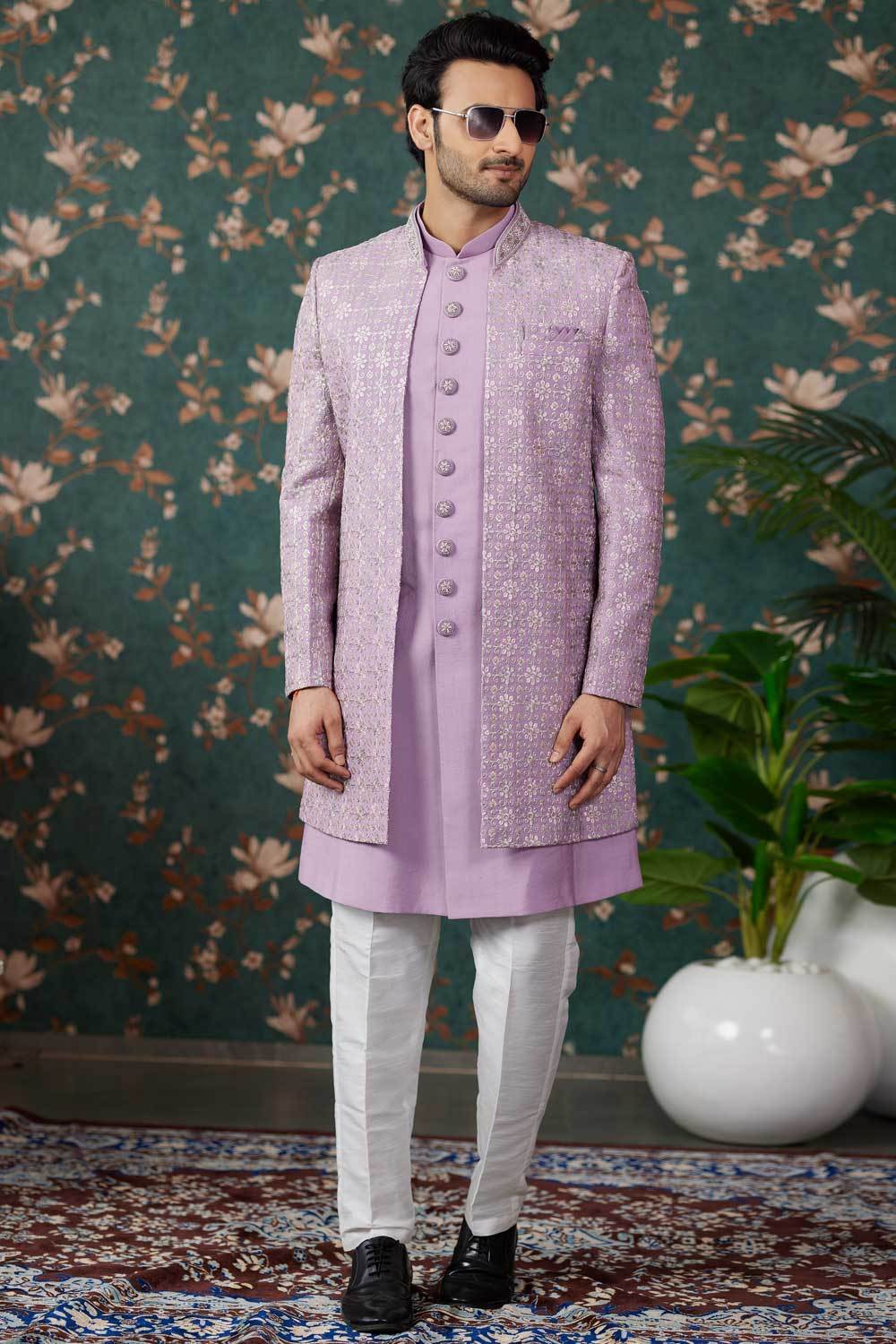 Men's Engrossing Indo Western Lavender S-XL in Delhi at ₹ 1,000