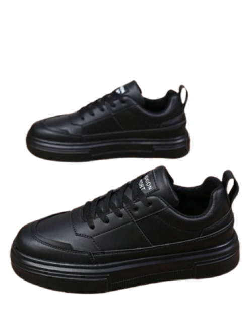 Men's Leather Lace Up Casual Shoes Black (Size-7 to 10) in Agra at