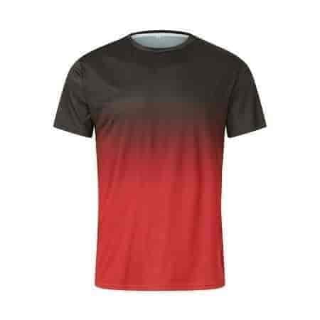 Men's Cotton Sports Running T-Shirt Black and Red (S-XL) in Pune