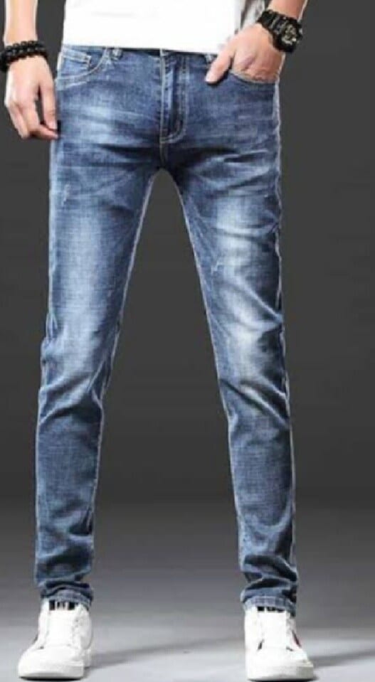 Men's Slim Fit Solid Stretch Stylish New Trends Blue Denim Jeans