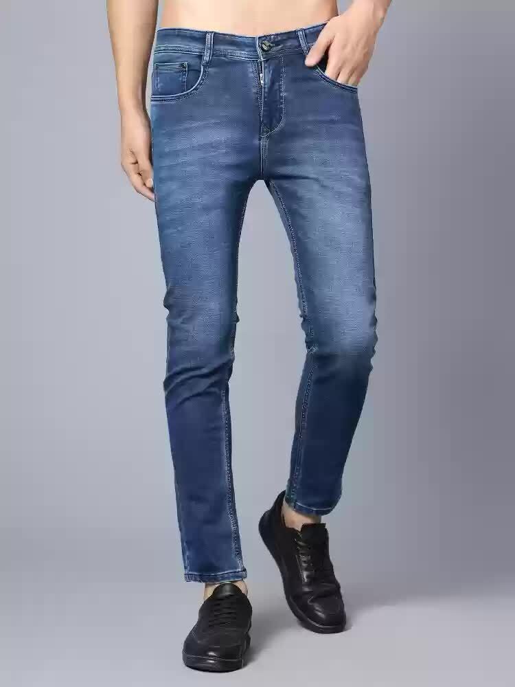Skinny Jeans Mens 26 Waist Jeans Men Slim Fit Jeans Pant Blue 26