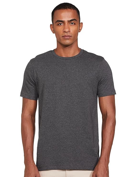 Men V-Neck Half Sleeve T-Shirts (Dark Grey), Size XL in Ludhiana