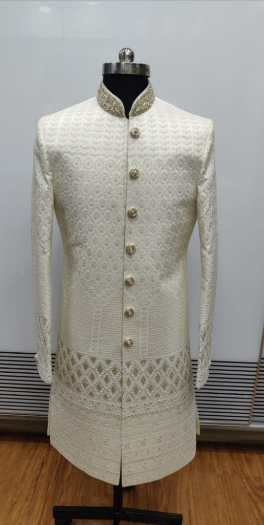 Men White Sherwani in Surat at ₹ 5,000 Pc by Neha Collection