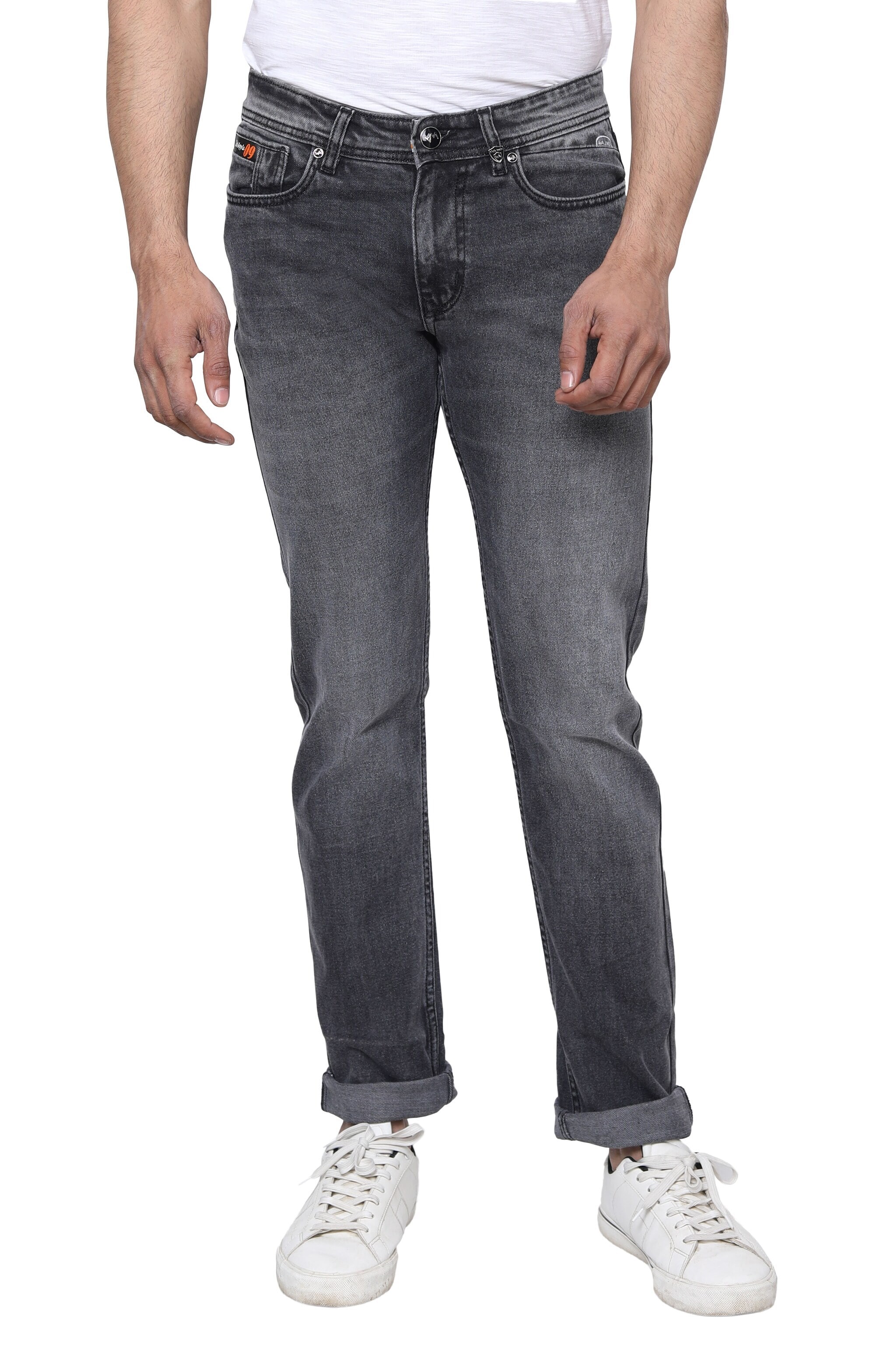 Mens Black Faded Regular Fit Jeans in Delhi at ₹ 950 ₹ 1,050