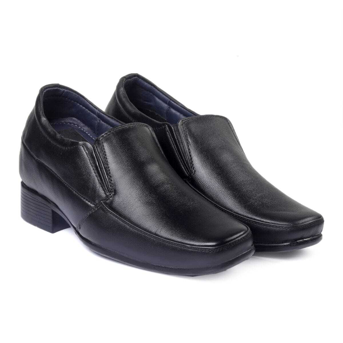 Mens Black Faux Leather Formal Shoes, Size Inch in Meerut at