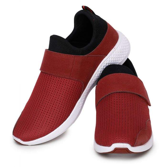 Liberty Force 10 Non Lacing Men's Sports Shoes (ROZER 3E,Maroon,