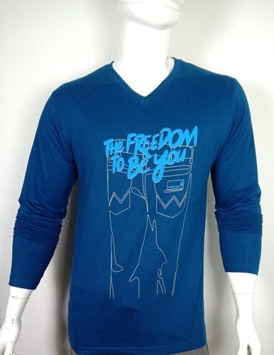 Mens Full Sleeve V Neck Printed T Shirt in Raigad-Maharashtra at