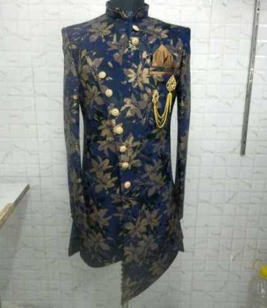 Printed Velvet Indo Western Sherwani in Delhi at ₹ 2,000 Pc by