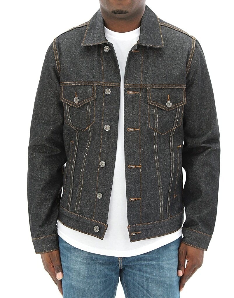 Raw Denim Buttoned Placket Jacket for Men in Surat at ₹ 1,400