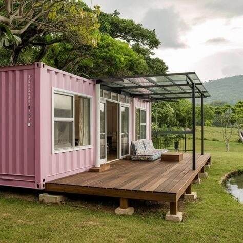 Mild Steel Pink Portable House in Pune at ₹ 1 L / Unit by Vikranta Cabin -  Justdial