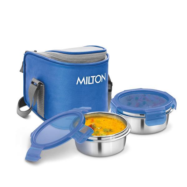 MILTON Cube Blue Stainless Steel Container 300 ml With Insulated
