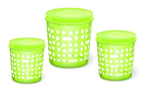 Buy Milton Plastic Storex Container Set Of 3 5l 7l 10l Neon Green Features Price Reviews Online In India Justdial