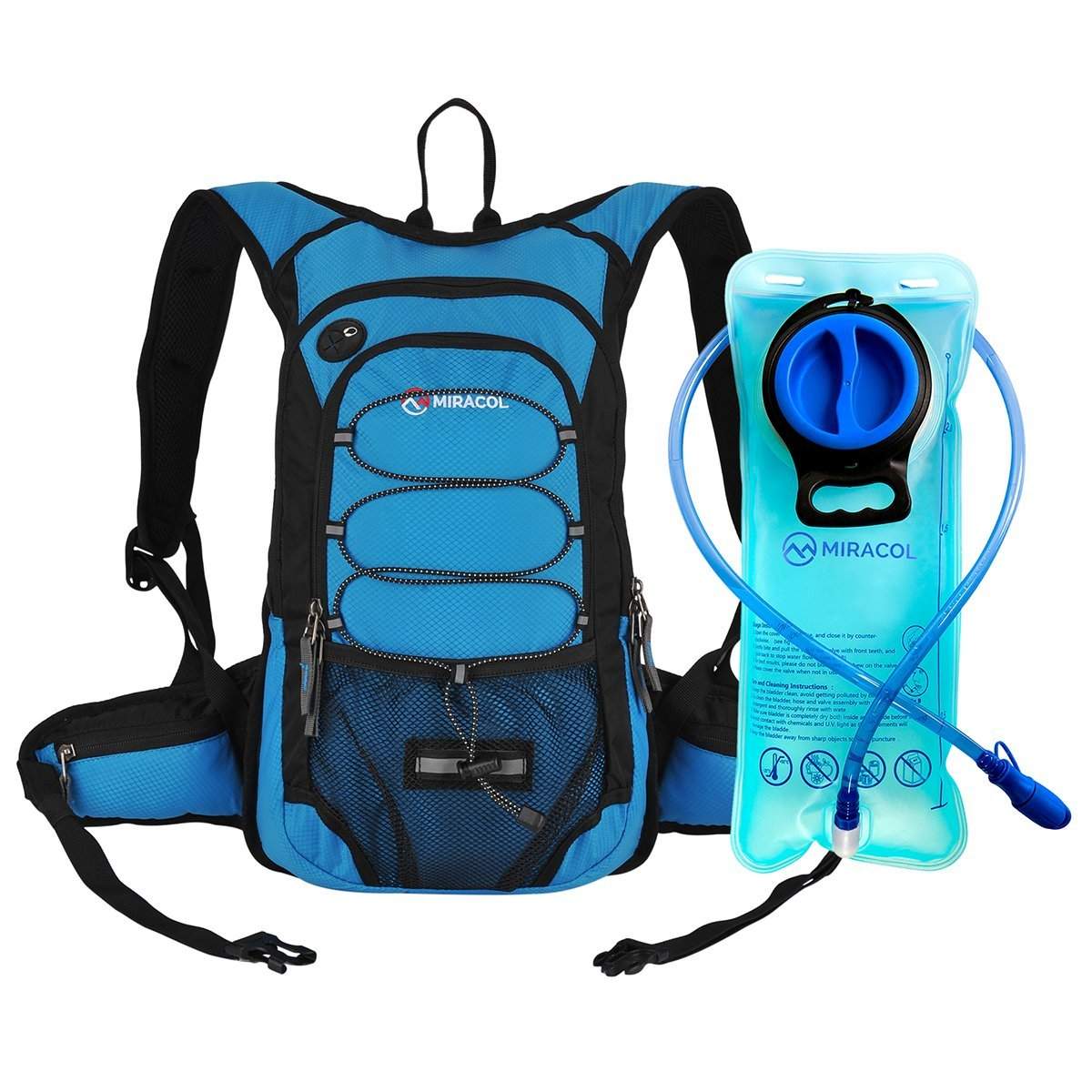 Buy Miracol Hydration Backpack With 2l Water Bladder Thermal Insulation Pack Keeps Liquid Cool Up To 4 Hours Multiple Storage Compartment Best Outdoor Gear For Running Hiking Cycling And More Features
