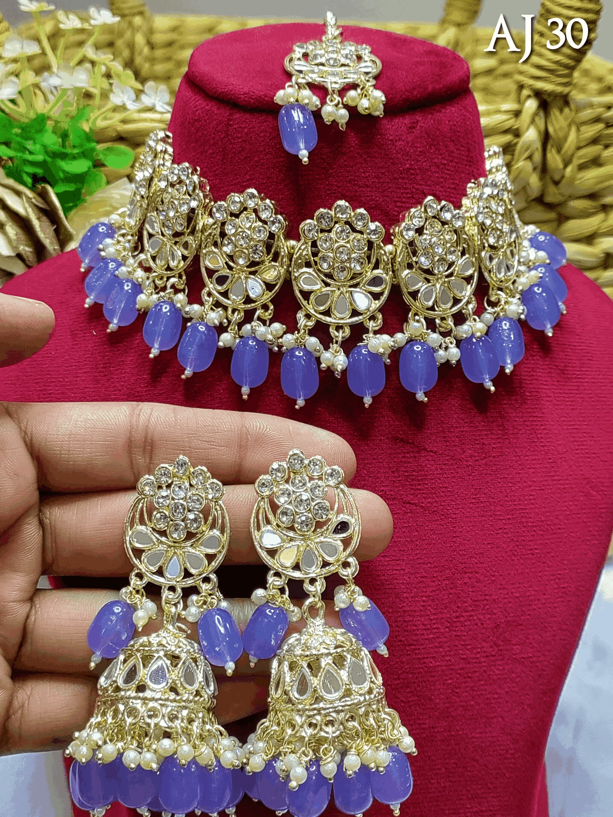 Necklace Agrawal Jewellers New Market Multicolor Earring For