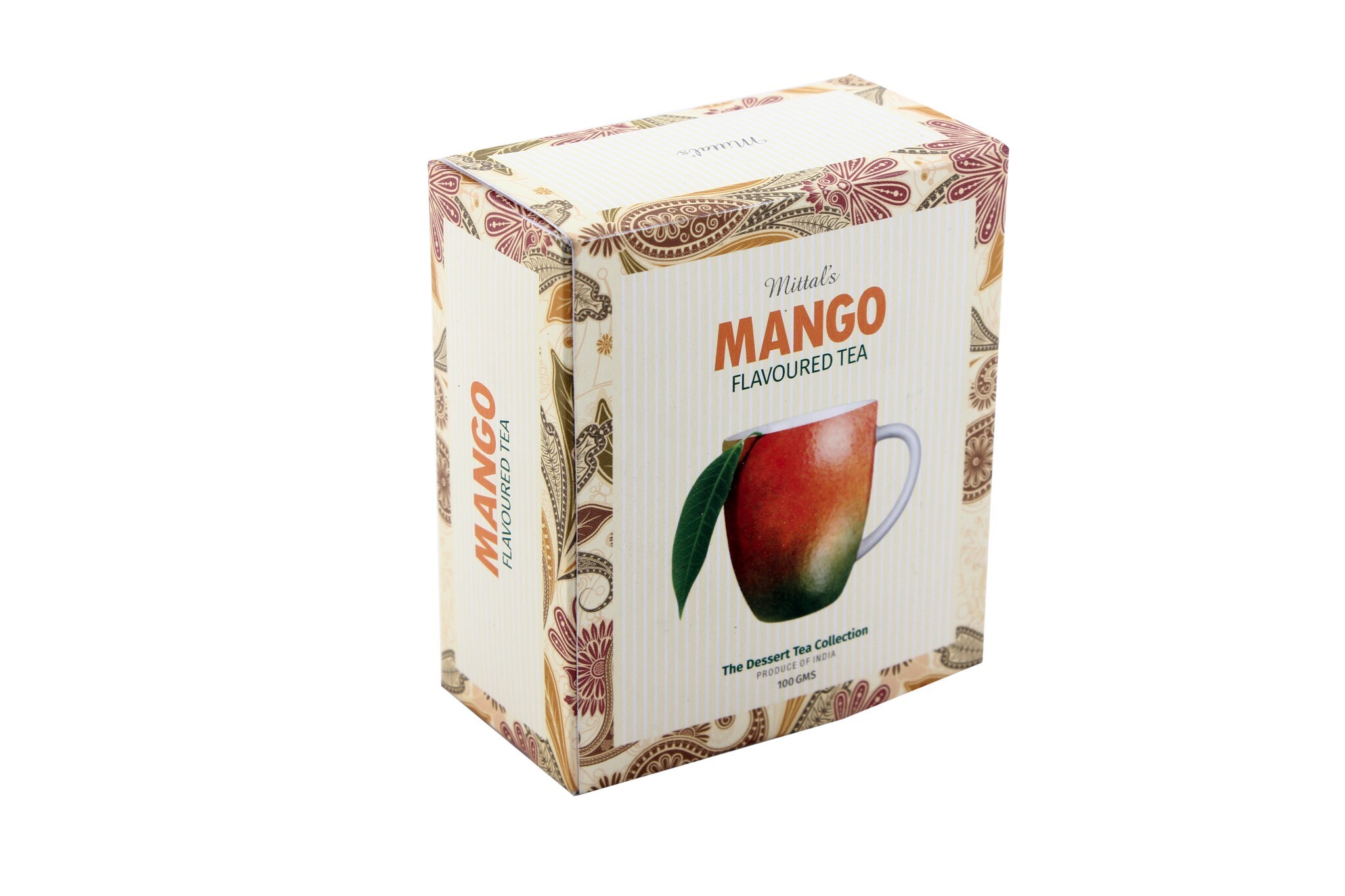 Mittal Teas Mango Flavoured Green Tea With Fruit Bits 100g in 