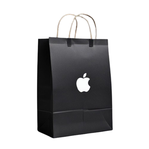 Mobile Shopping Paper Carry Bag Black 10 Inch in Delhi at ₹