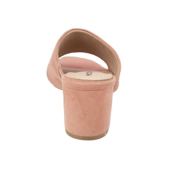 MOCHI 41-3876-80-38 Synthetic Casual Block Slide (41,Pink) in