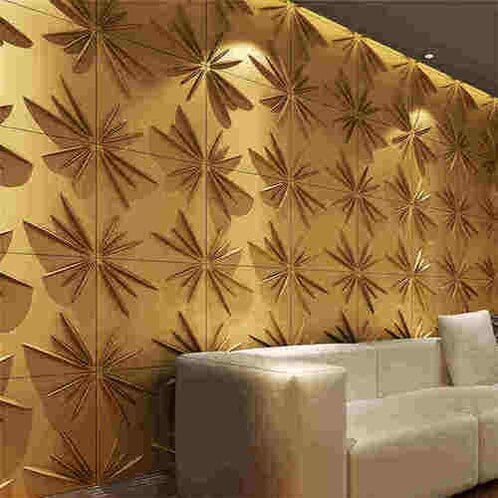 Modern 3D Pvc Wall Panel For Home (Golden) in Solapur at ₹ 70 - ₹ 120 ...