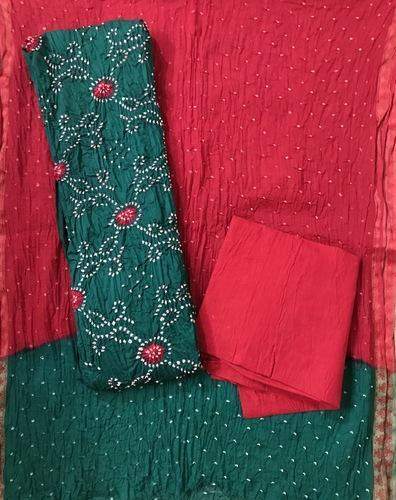 test Modern Bandhani Dress Material in Hyderabad at  475 / Pc by Madhuri  Creation - Justdial