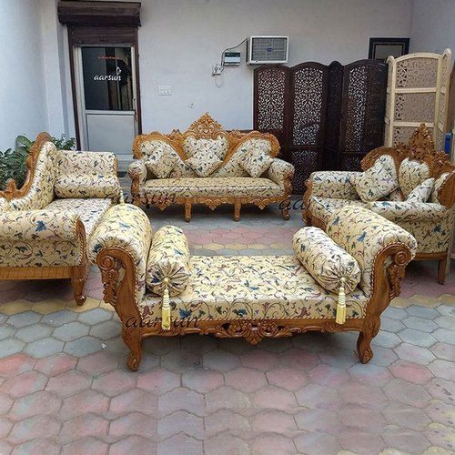 Modern Designer Wooden Sofa Set, For Home, Living Room in Mandla at ₹  35,000 / Set by As Enterprises - Justdial