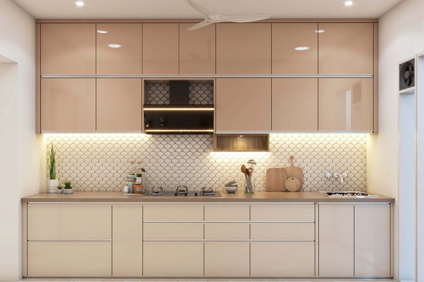 Modern Parallel Modular Kitchen With A Quartz Countertop in Pune at ...