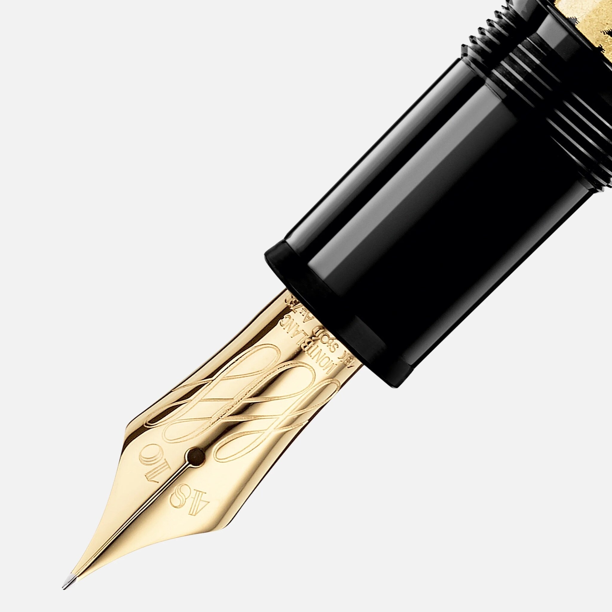 MONTBLANC Meisterstck Solitaire Calligraphy Gold Leaf Flex Nib