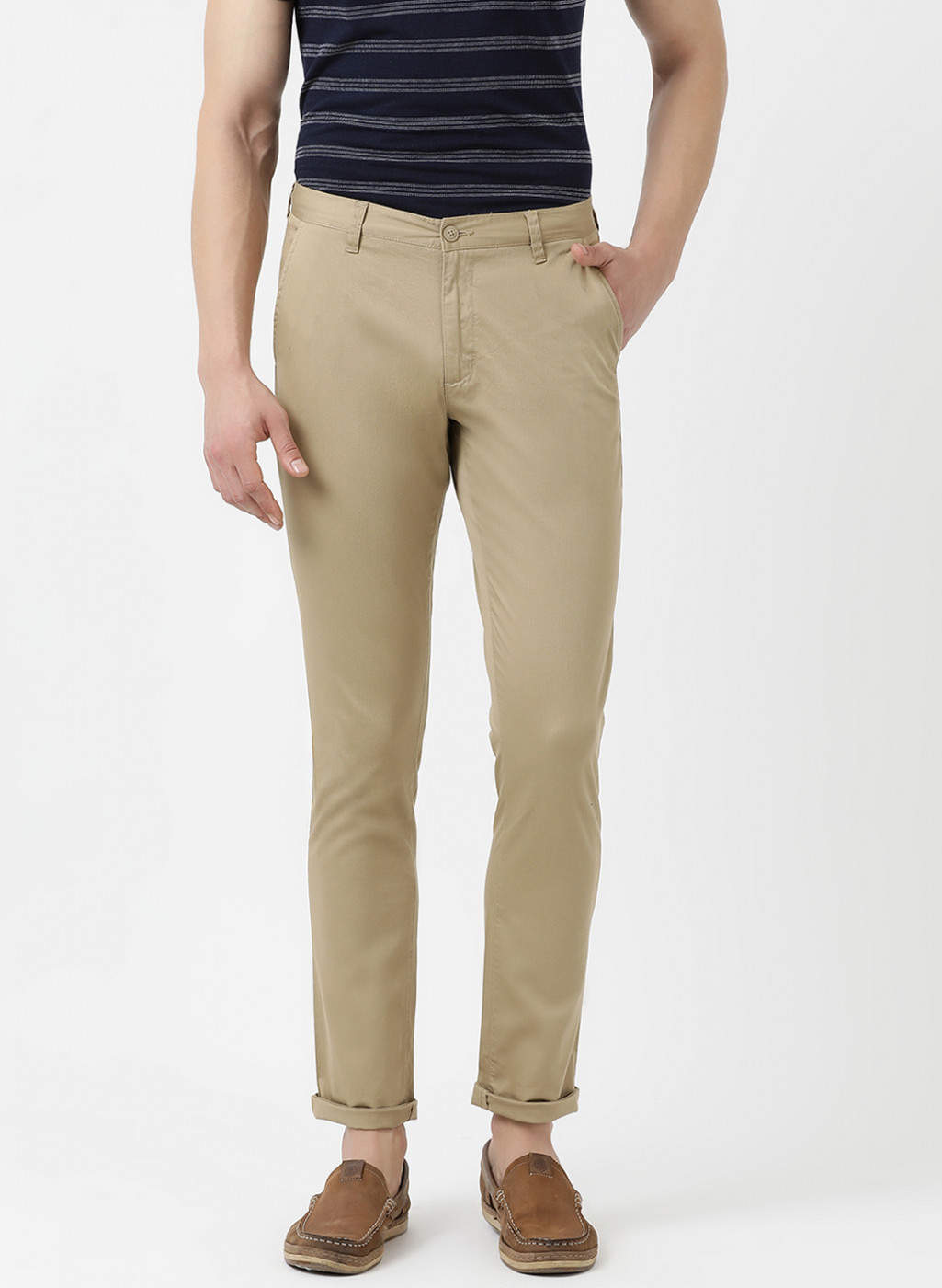 Monte Carlo Brown Solid Trouser in 