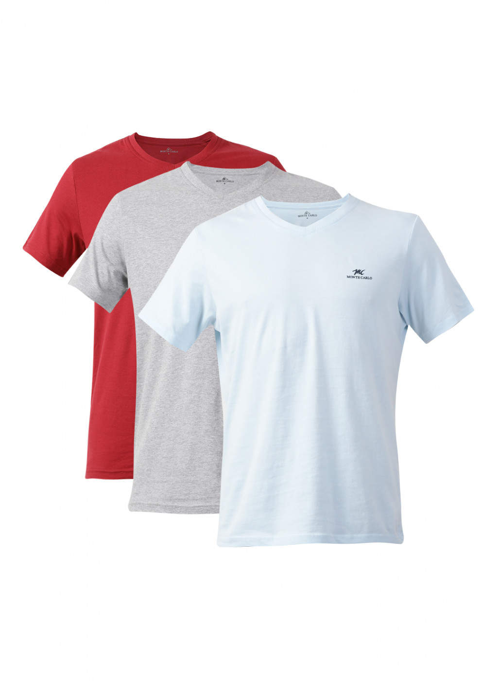 monte carlo t shirt pack of 3