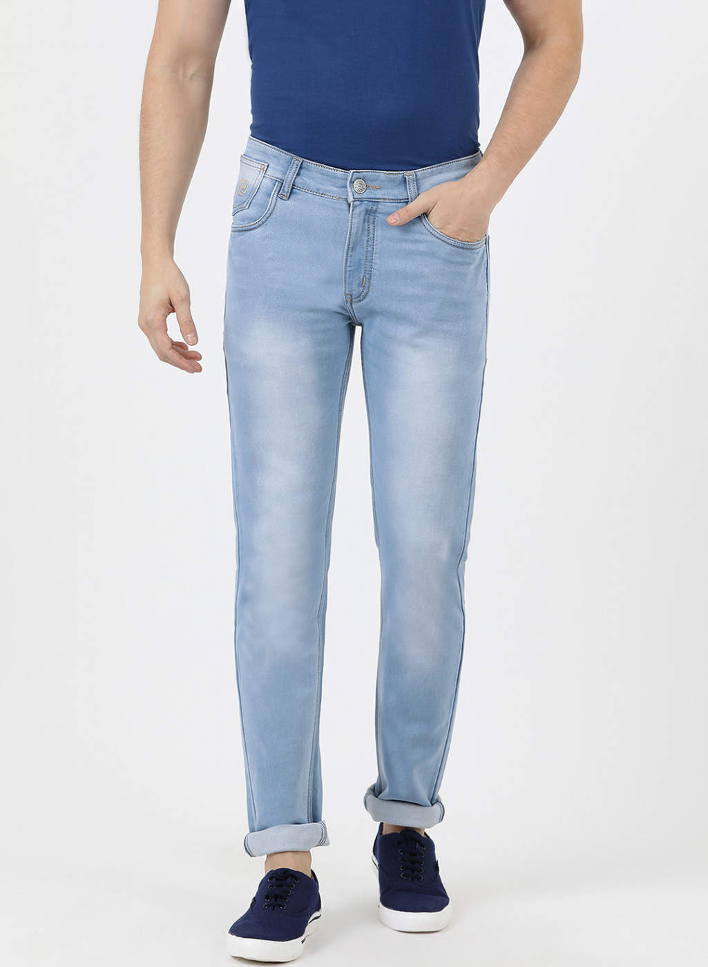 Monte Carlo Sky Blue Solid Denim in 