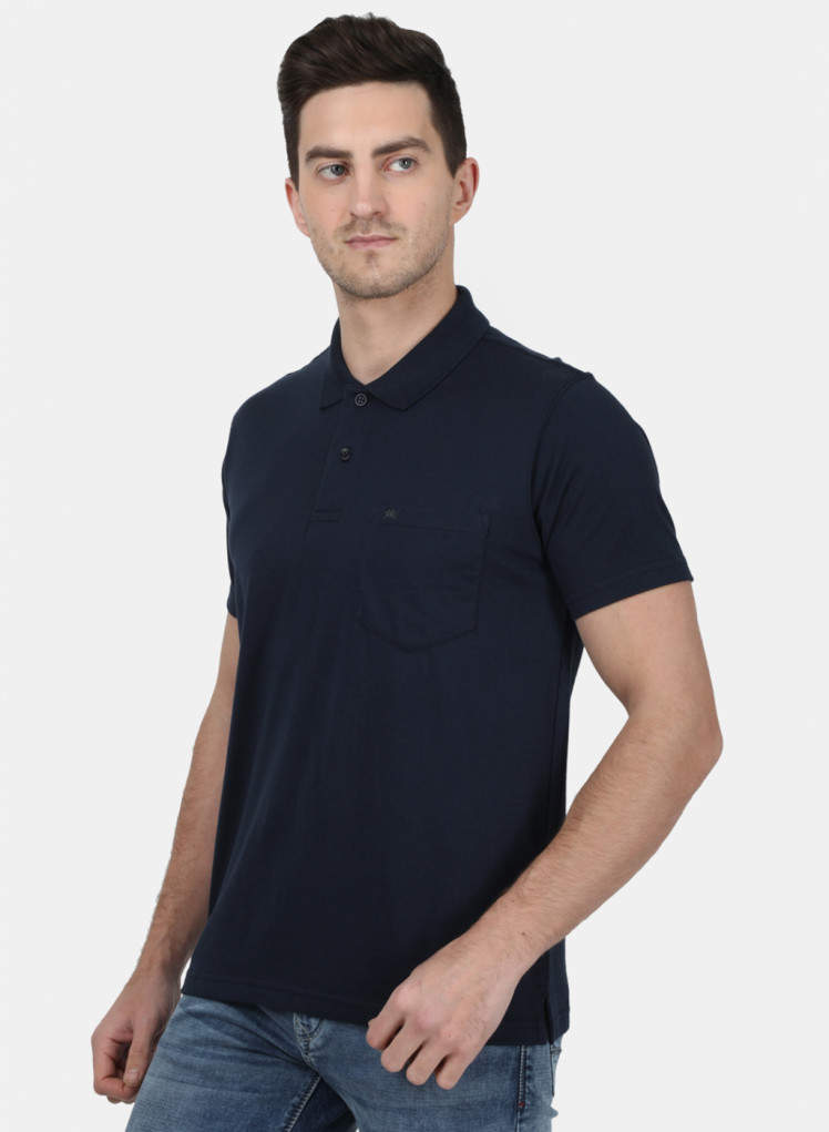 Monte Carlo Mens Navy Blue Plain T 