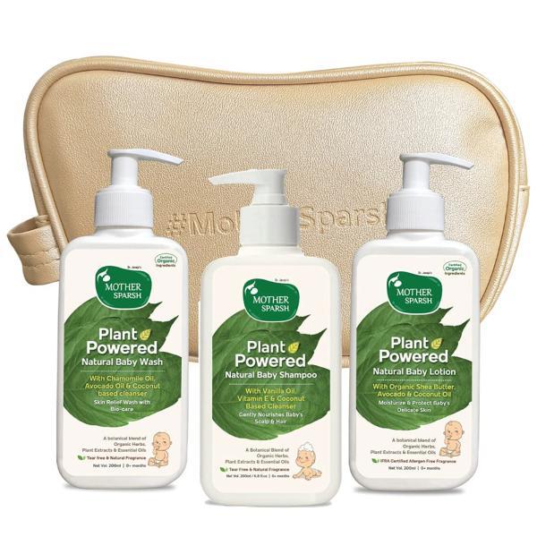 MOTHER SPARSH Combo Plant Powered Baby Wash, Baby Shampoo And Baby