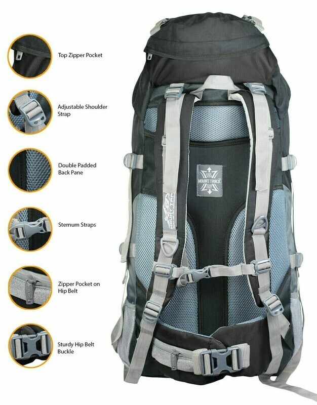 MOUNT TRACK Adjustable Rucksack Hiking Trekking Backpack (50 Ltr