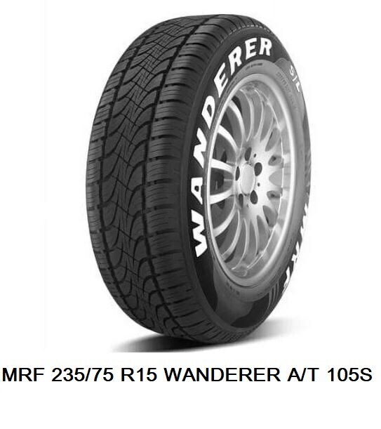 MRF 235/75 R15 WANDERER A/T 105S Car Tyre, Tubeless in Hospet at
