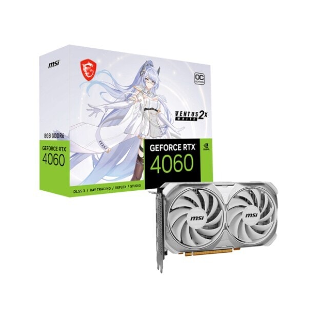 MSI Geforce Rtx 4060 Ventus 2x White 8g Oc Vts Graphic Card in