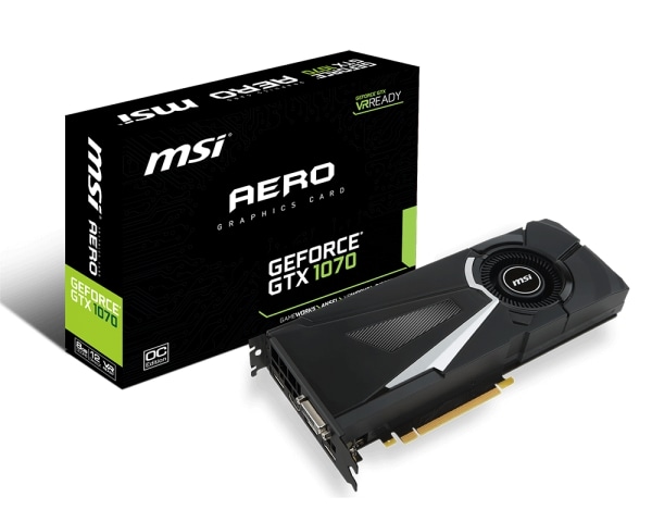 MSI GeForce GTX Series 1070 AERO 8G OC GDDR5 Graphic Card (150 W