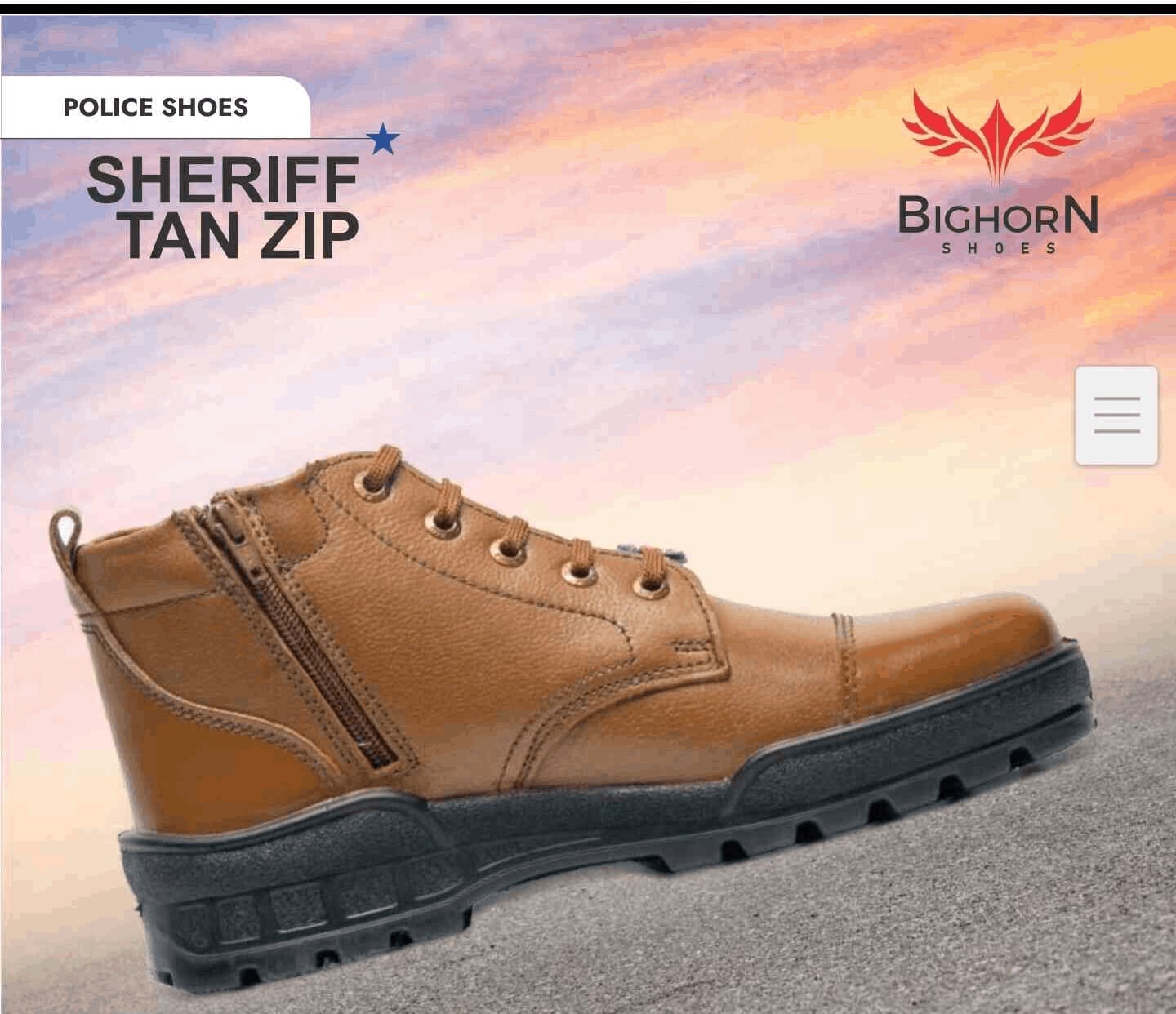 Sheriff Tan Zip Shoes For Mens in Karnal at ₹ 1,900 ₹ 1,999
